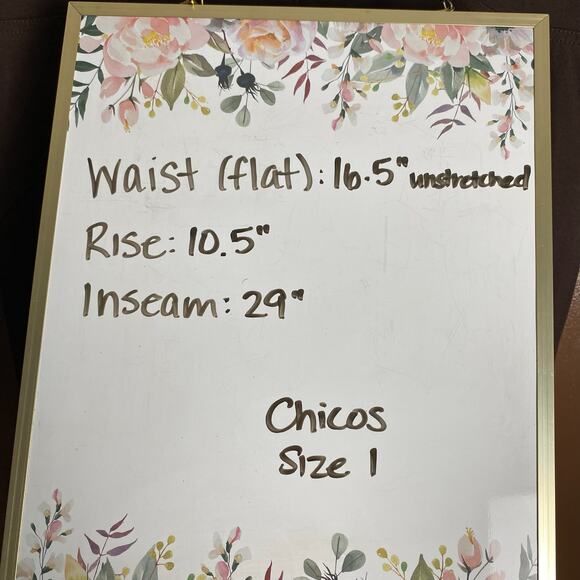 Chico's Sz 1 / M 8 Ponte Faux Pocket Pant Brown Pull On Elastic Stretch Waist - Picture 11 of 13